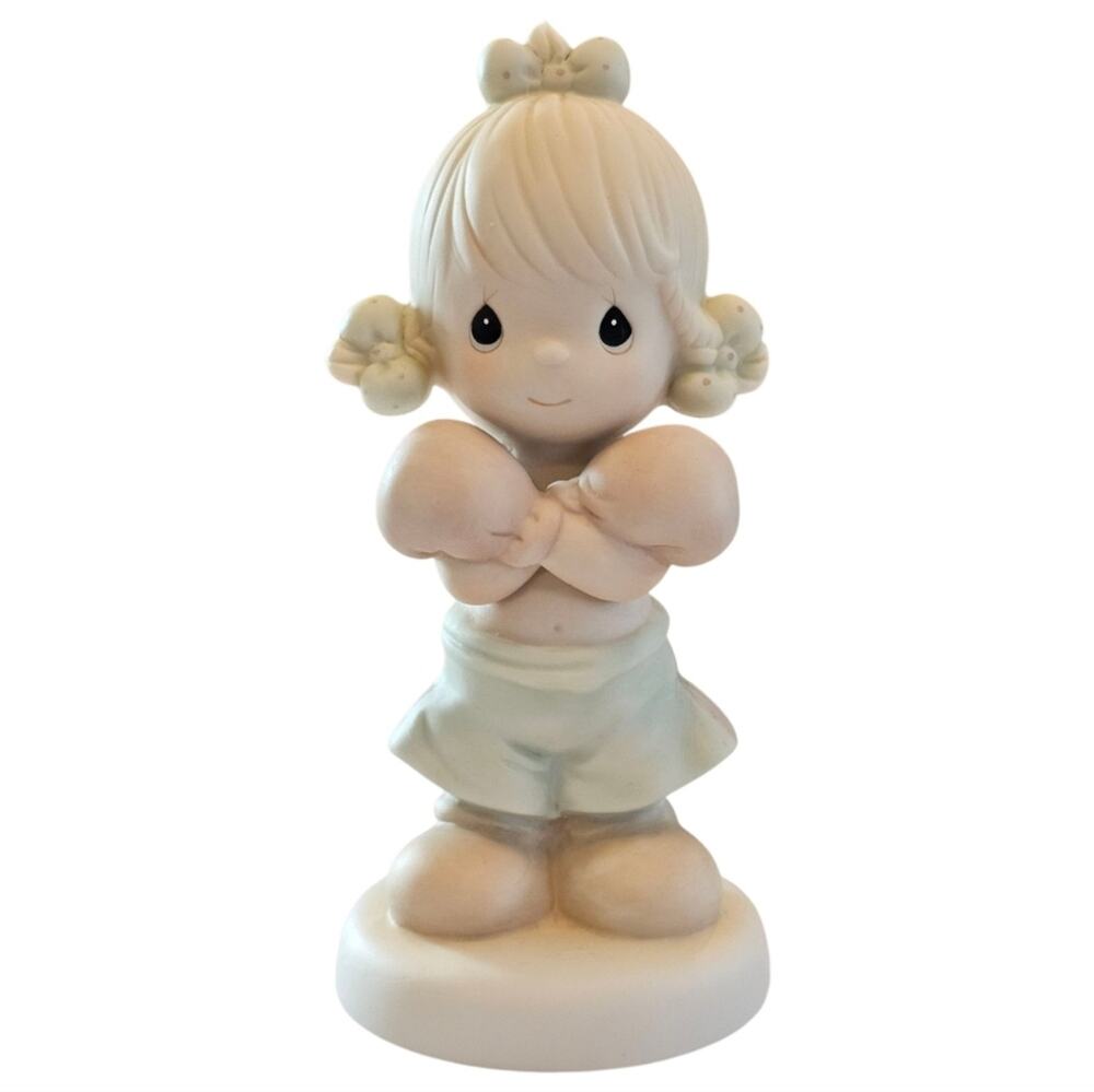 Precious Moments Faith Is A Victory 1989 Samuel J. Butcher Ceramic Figurine